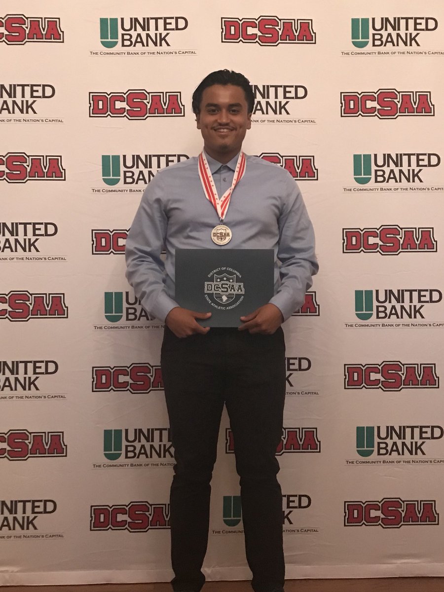 checsports's tweet photo. Congratulations to @CHECDC ‘s own Ruben Delgado, 2017-2018 @DCSAASports Student-Athlete Scholarship Winner!  GW, here he comes! @Thedciaa1 @_ThatSportsDude https://t.co/S146Fixnv7