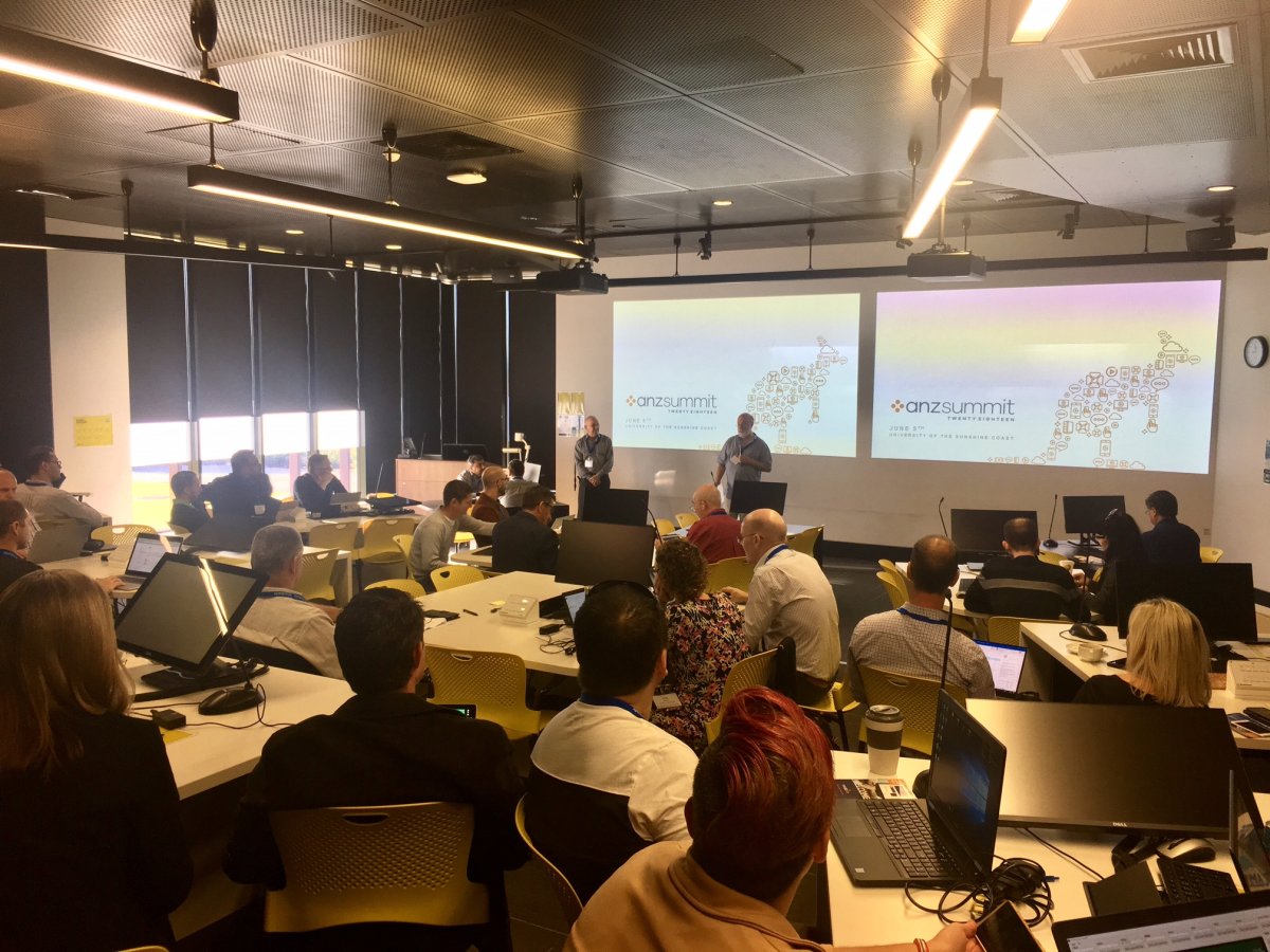 Kick off at <a href="/Mediasite/">Mediasite</a>  #ANZSummit  
Thanks to <a href="/usceduau/">UniSC: University of the Sunshine Coast</a>  University of the Sunshine Coast for hosting in this amazing collaborative learning space.