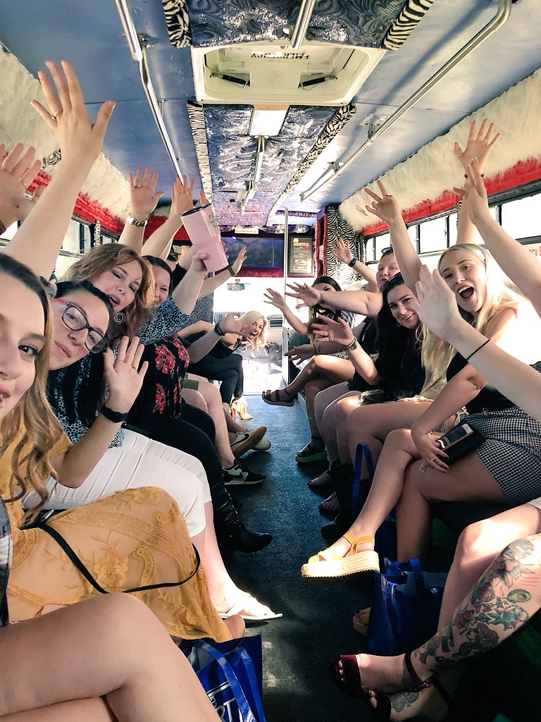 PionaireNetwork's tweet photo. Nothing like a lil’ #KappaCrayCray group sing-a-long sesh to @carrieunderwood’s #BeforeHeCheats on the @ridefurbus! 😈 #ShaniaHereWeCome https://t.co/M0YcUkssnm