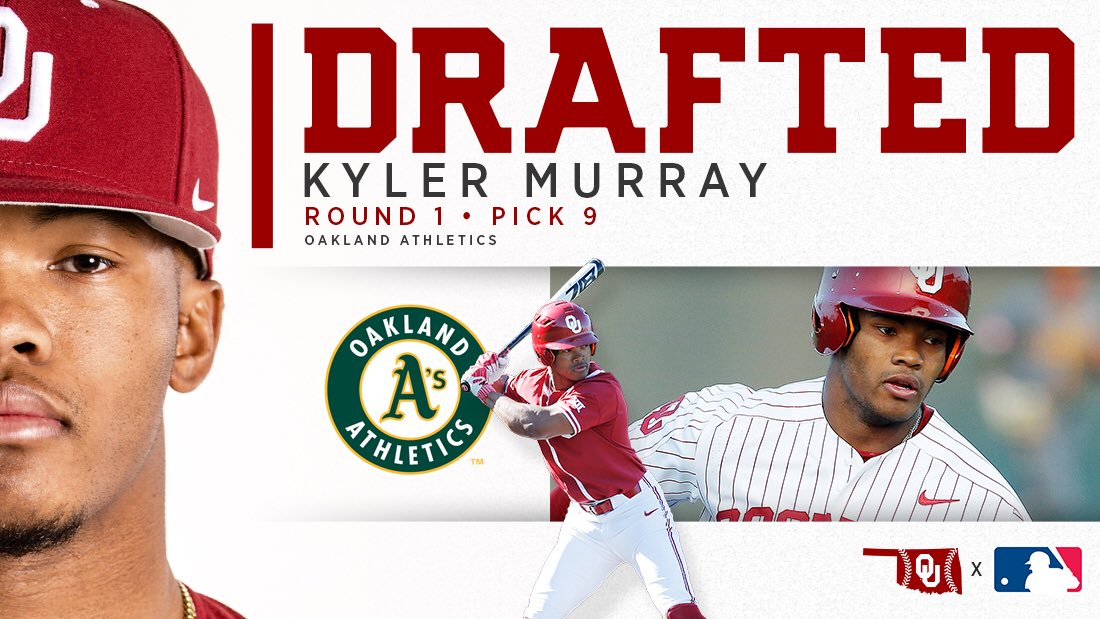 X \ MLB على X: With the No. 9 overall pick in the #MLBDraft, the  @Athletics select OF Kyler Murray from the University of Oklahoma.