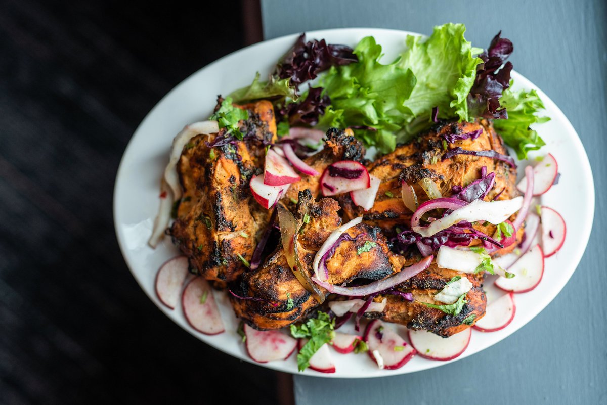 One of India's best known delicacies, tandoori chicken is renowned worldwide for being the 'King of Kebab' and this stunning interpretation from <a href="/rasahalifax/">Rasa: Flavours of India</a> is nothing short of it!
•
Tandoori Chicken marinated in yogurt | ginger-garlic paste | lemon juice | indian spices |