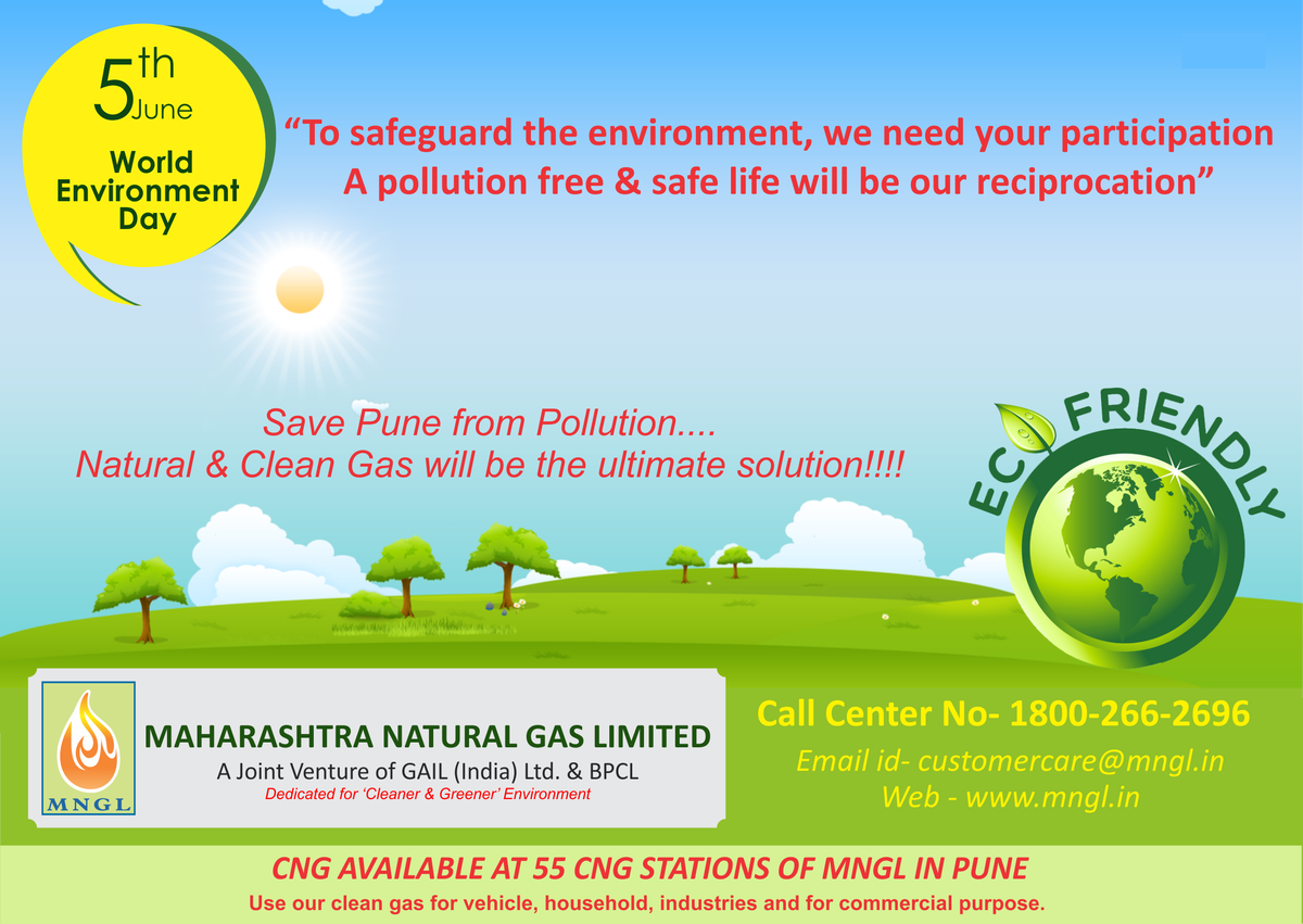mngl_in's tweet photo. “To safeguard the environment, we need your contribution. A pollution free & safe life will be our reciprocation”
#GoGreen #GoClean #WhyCNG #DriveCNG #GreenPune #CleanPune #CNGSeries #Pune #WorldEnvironmentDay https://t.co/DxMDvqWQbX