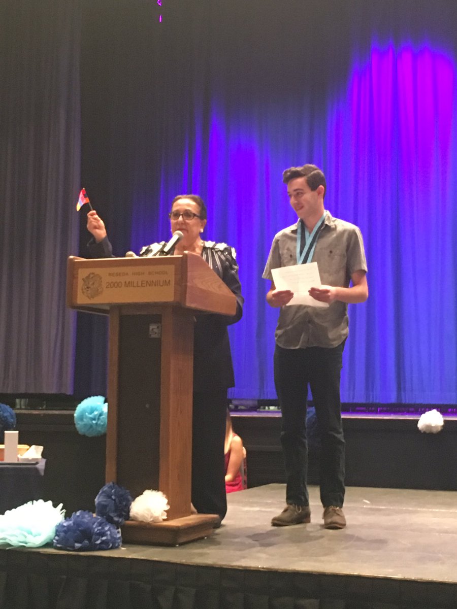 More accolades <a href="/ResedaCharter/">Reseda Charter 2014-24</a> Senior Awards Night 2018 - CTE Award went to @DietCoke00815 and Armenian Society Award went to Matthew Mooradian! <a href="/LAUSDNorthwest/">LAUSD Local District Northwest</a> <a href="/ResedaRegents/">RHS Regents</a> <a href="/melanieawelsh/">Melanie Welsh</a>