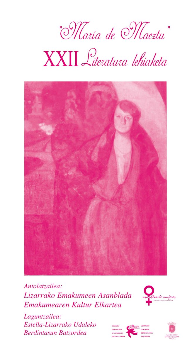 XXII Certamen Literario Premio María de Maeztu 
"María de Maeztu" XXII Literatura lehiaketa