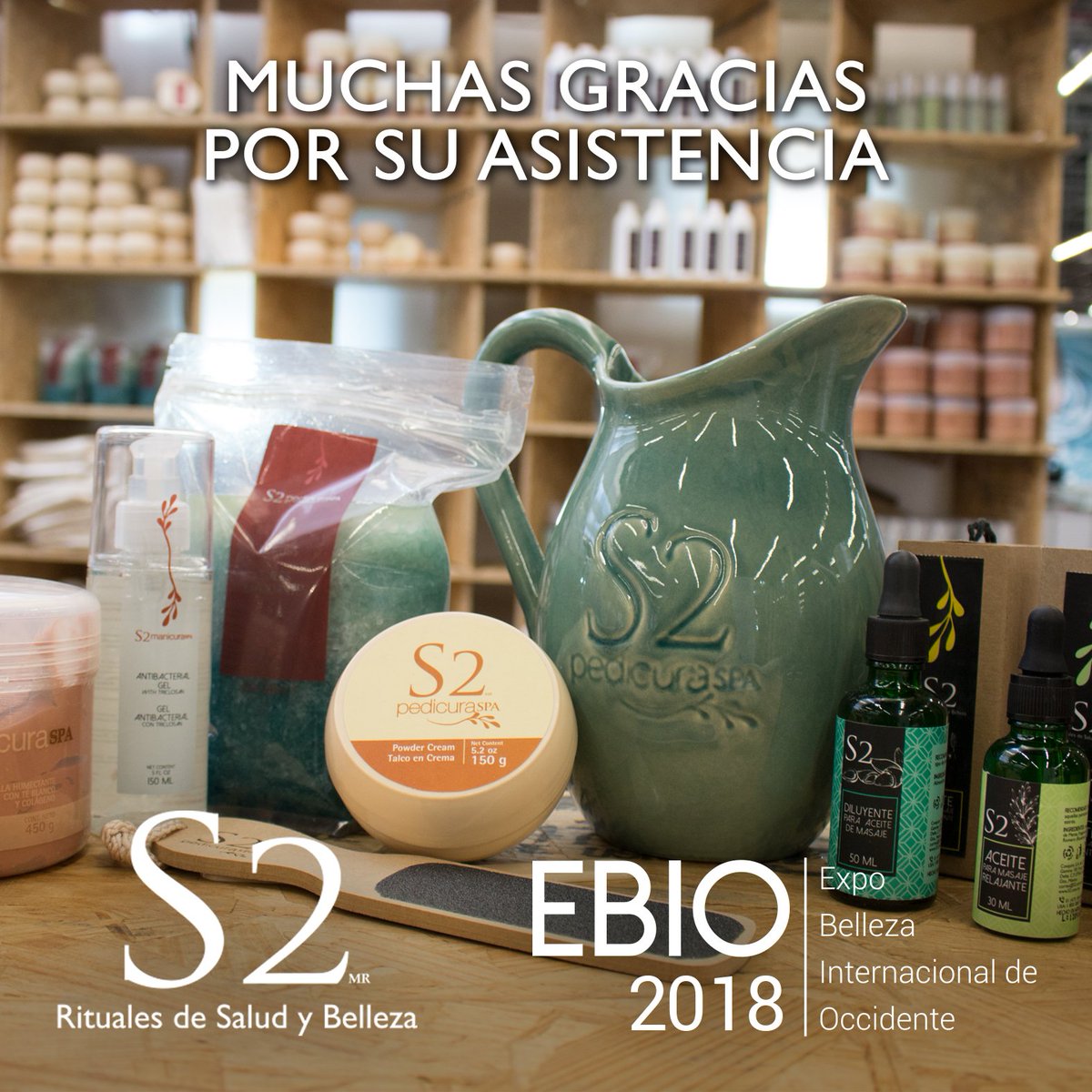 S2SaludyBelleza's tweet photo. #PassiniGold y @S2SaludyBelleza agradecen tu preferencia por visitarnos en el #EBIO2018.
¡Nos vemos en el #EBIO2019! https://t.co/ImGRhn1KW3