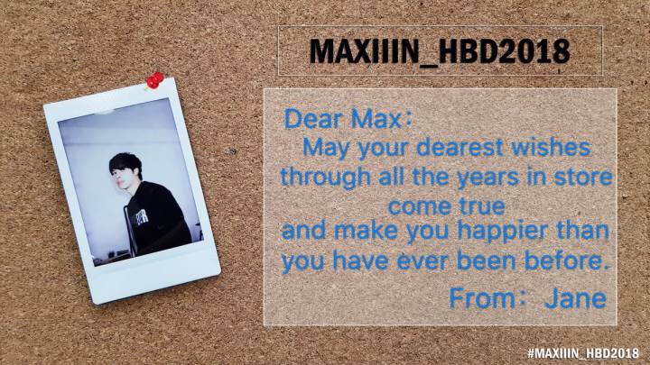 nixiaomu's tweet photo. #MAXIIIN_HBD2018 
@2getherWithMeTS 
@Maxiiin1 
Pls send our wish to Max😘 Thanks https://t.co/xsHyCqC5PC