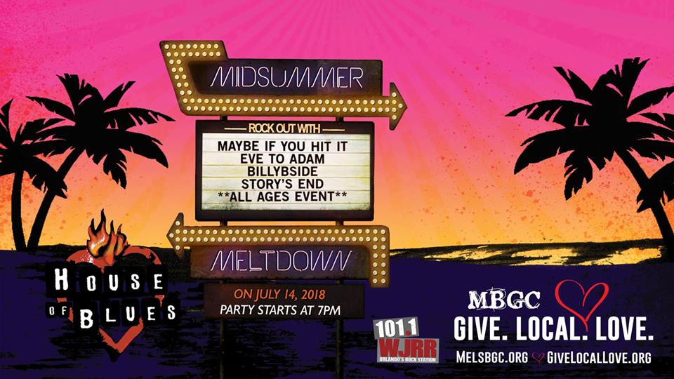 HOBOrlando's tweet photo. Don’t miss Orlando Rock’s Midsummer Meltdown with @BillyBSide, @StorysEndmusic @MaybeIfYouHitIt and @EveToAdammusic on Saturday, July 14th! Tickets are available now at our box office! For more info visit: https://t.co/CJkq98Foa0 https://t.co/Kog4mYjBRW