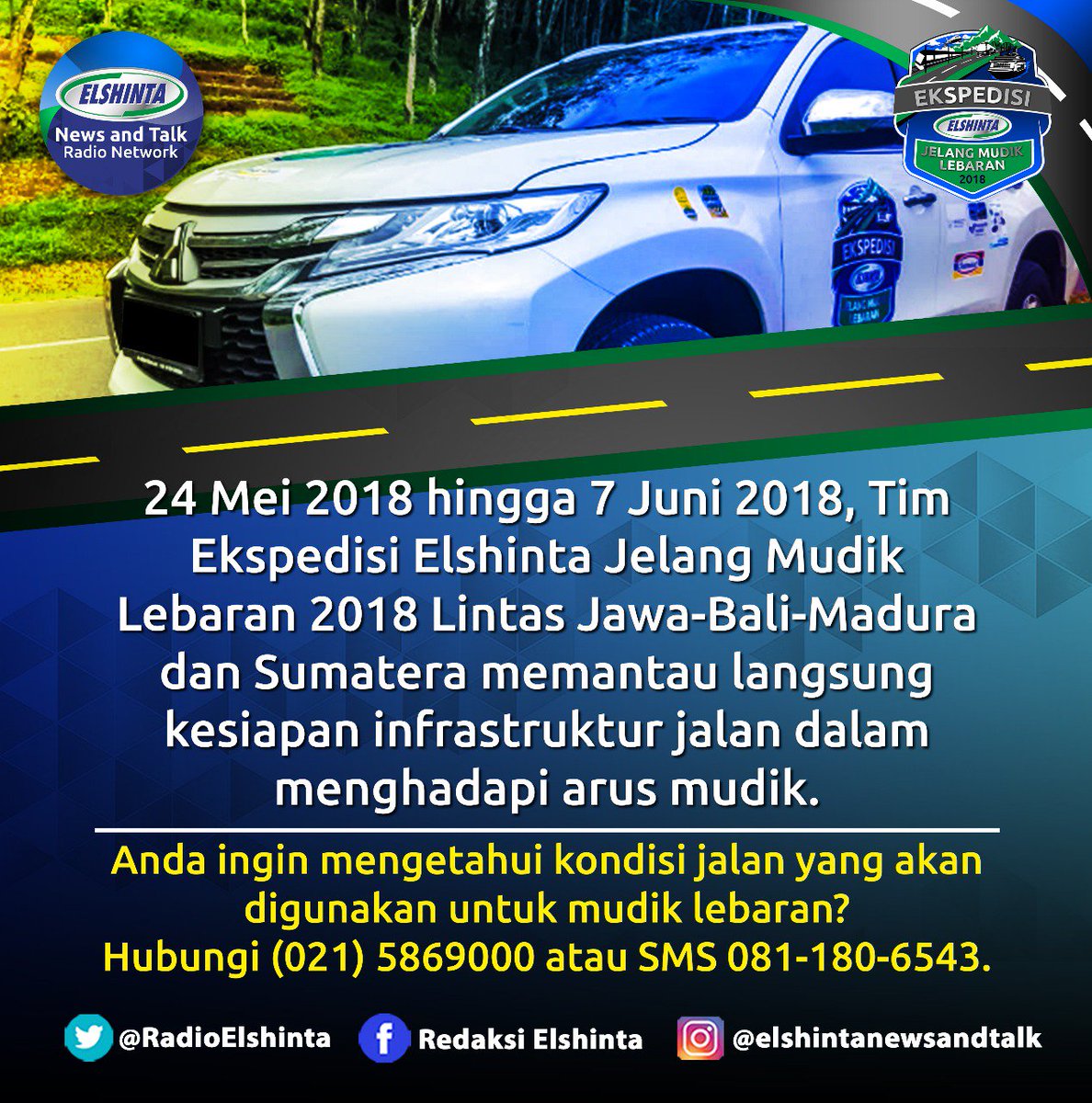 RadioElshinta's tweet photo. #TimEEJML2018 lintas Jawa, Bali, dan Madura berada di wilayah Semarang, Jawa Tengah setelah sebelumnya memantau kondisi di wilayah Rembang menuju Semarang. Ada pertanyaan? #EkspedisiElshinta2018 https://t.co/qpnwF1pFDQ