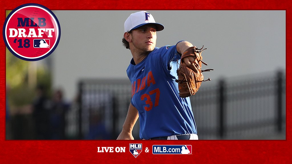 MLBDraft's tweet photo. With the 33rd pick of the 2018 #MLBDraft, the @Royals select @GatorsBB RHP Jackson Kowar: https://t.co/I4XB50yP67 https://t.co/6bKeRvUEn2