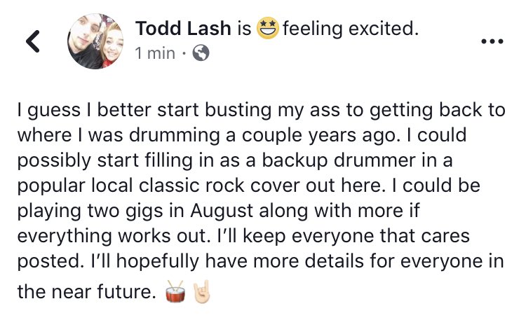 tlash12's tweet image. #GettingBackInTheGame #Drummer #MondayMotivation