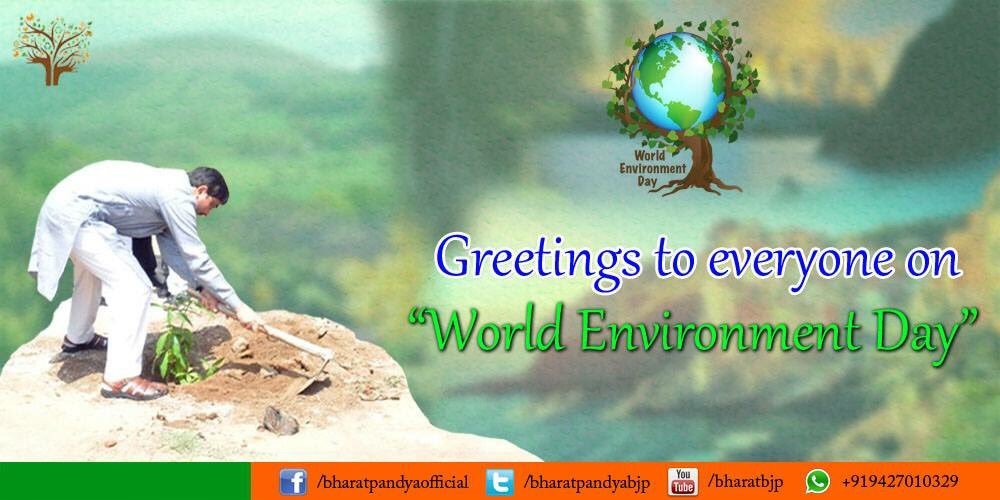 World Environment Day - a day to bow to Mother Earth &amp; to reaffirm our pledge to protect the Environment, making our planet cleaner &amp; greener.