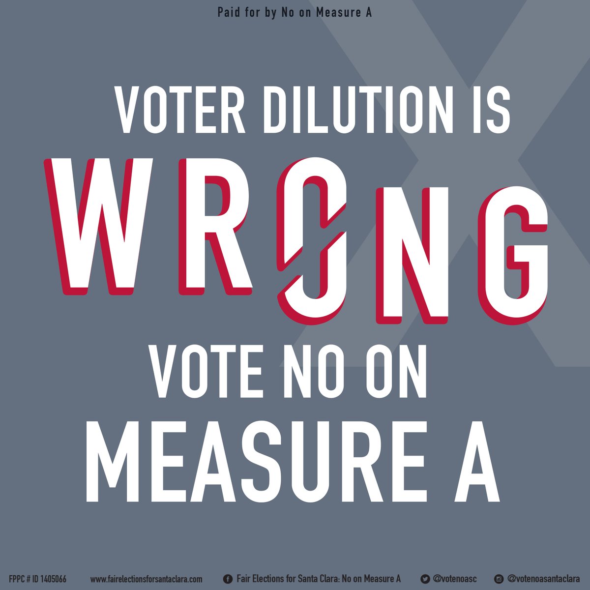 Vote no on Measure A! Protect your rights as voters and don't split your community! #NAACP <a href="/votenoasc/">Fair Elections for Santa Clara</a>