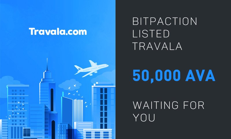 bitpaction's tweet image. We are pleased to announce that we will list Travala (AVA) on June 7, 2018 at 20:00(UTC+8). @travalacom  Follow us, retweet this and fill the form,  you can share a total of 1500 AVA with other participants.
Form: goo.gl/forms/ct8qBA6z…