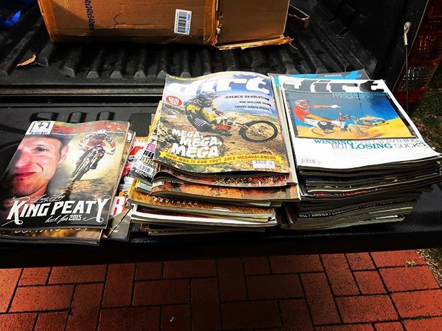 ProCaf's tweet photo. A big box of @dirtmagazine and others about to be recycled. I’ve dragged these around for fkn ages. Soo hard to let go. But don’t have a man cave yet so it’s gotta go! 😖 https://t.co/yBmiKOyxJJ https://t.co/7MyE4qwBx9