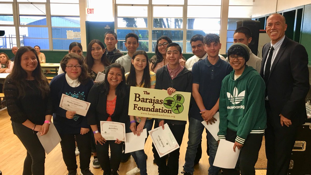 Dr_Handall's tweet photo. Founder of the Barajas Foundation, Mr. Jaime Barajas, made generous scholarship donations to McKenzie Jr. High School students for their outstanding academic and athletic achievements.  Thank you, Mr. Barajas! https://t.co/A6N3ajOjLq