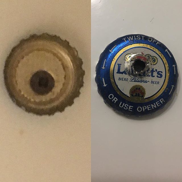 ContegraInc's tweet image. Love it when I see creativity.  No washer?  No worries I will just use my beer cap as a washer... #ContractorsLife  #Creativity  #Demo  #Reno  #BeerCap  #Washer ift.tt/2LY8HYX