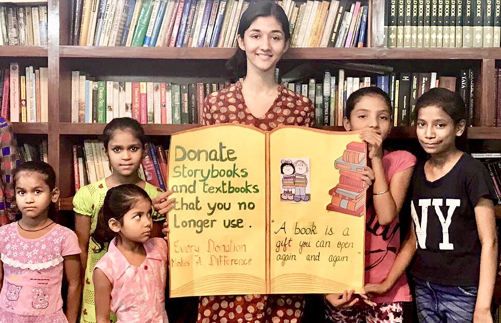 Every year we go to a new class & simply discard our old textbooks. Let us donate these so that more people discover the joy of reading and reap it's benefits! Svasti Pant (Class XI) of the Interact Club of Sanskriti School. Currently part of community service at Uday Foundation