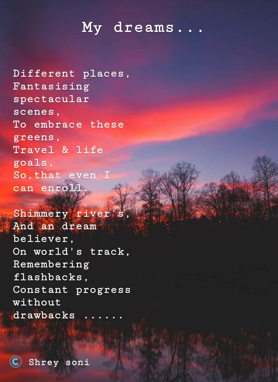 Shrey Soni Python Data Enthusiast My Dreams New Poetry Microblog Femalebloggers Bloggerstribe Poetry Poem Poems Tuesdaymotivation Tuesdaythoughts T Co Nvkq4guo6c