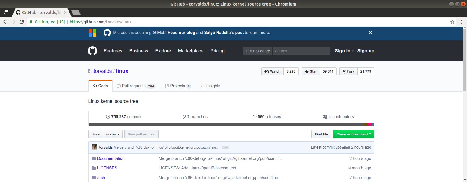 C barrington leigh on twitter linux kernel source code hosted on