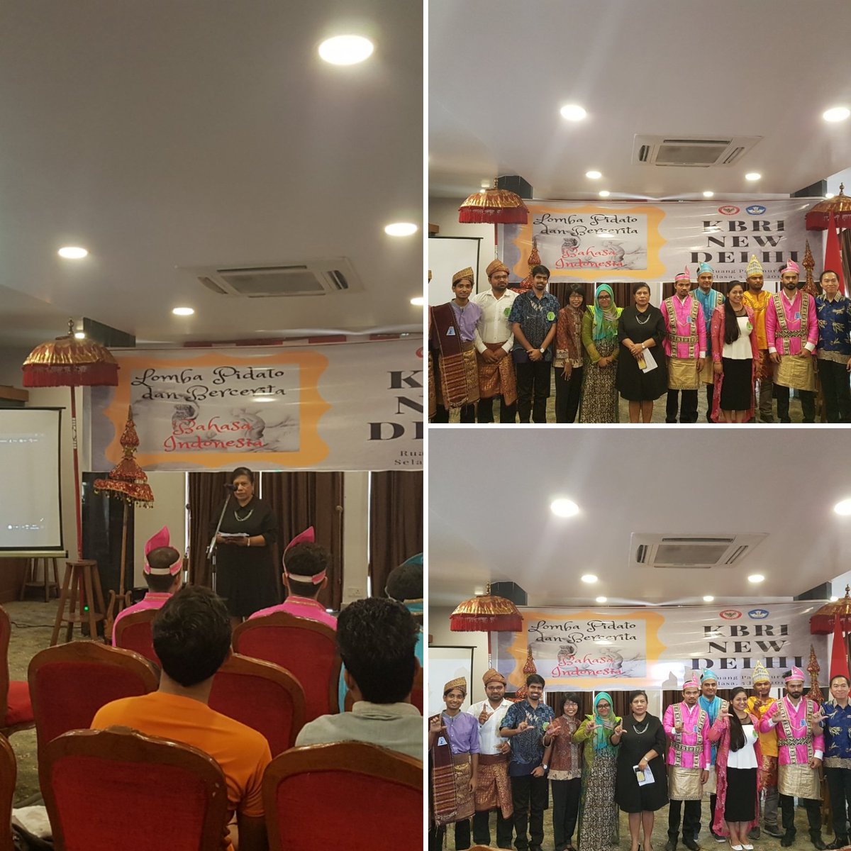 KBRI_NewDelhi's tweet photo. @KBRI_NewDelhi organized Bahasa Indonesia Speech &amp; Storytelling Competition 2018, to aimed strong perspective &amp; deepen knowledge of Bahasa Indonesia as a mean to communicate &amp; cooperate among different nations' generation.
@MoFA_Indonesia @Kemdikbud_RI 
#Indonesia #Contest https://t.co/rlBClm58fi