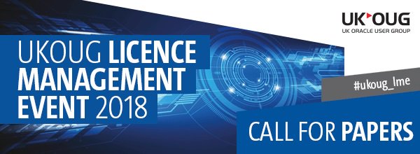 UKOUG's tweet image. Are you a #Oracle #licensing expert? Bring your ideas to the stage, or see them in print! Submit an abstract for a presentation or #OracleScene article (or both!) for #ukoug_lme here. Deadline 2 July goo.gl/XoYrzR