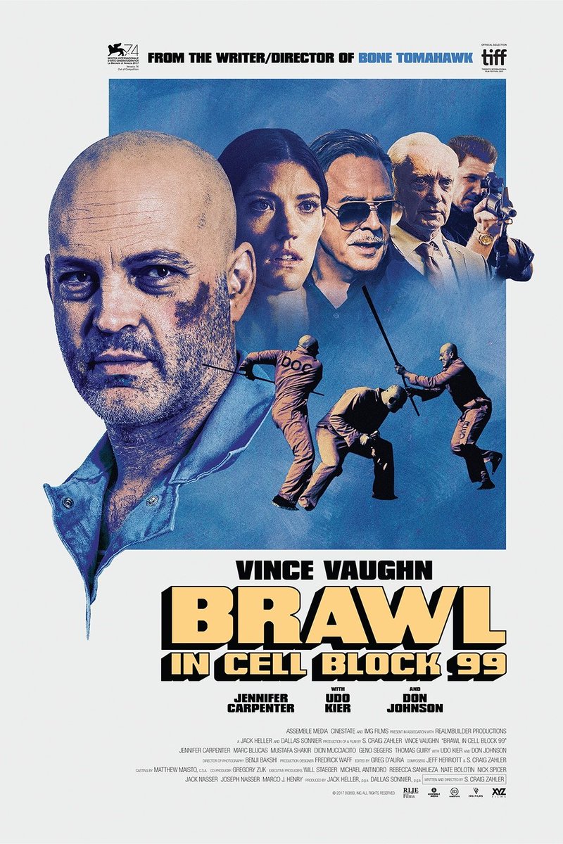 BornToWatch's tweet photo. Le studio @UniversalFR vient d'annoncer une batterie de sorties #DirectToVideo pour septembre 2018, et pas des moindres.
Premier de la liste et l'un des plus attendus : le (très) brutal #Section99 alias #BrawlnCellBlock99, avec Vince Vaughn en détenu indestructible. 1/5 https://t.co/vNwySrpm8d