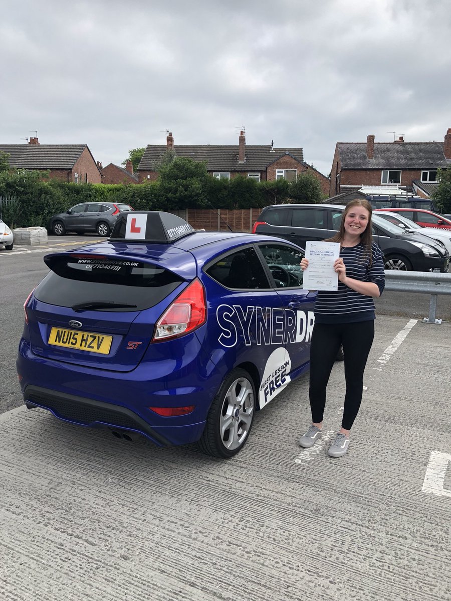 Synerdrive's tweet image. Amazing work from this legend! First time pass with 2 minors, well done Eleanor! Not sure whether her boyfriend is still walking around the driveway in shock as he didn’t know! #learner #drivingtest #drivinglessons #manchester #stockport #ford #fiesta #ST3 #drivingschool