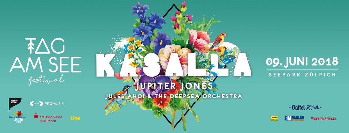 Kasalla (@kasallamusik) on Twitter photo ☀️ Festival-Sommer: An ☀️
Mit @julesahoi, <a href="/_jupiterjones/">Jupiter Jones</a> und Rob Schröder beim ersten Tag am See Festival: bit.ly/2Jfcymz ☀️ Festival-Sommer: An ☀️
Mit @julesahoi, <a href="/_jupiterjones/">Jupiter Jones</a> und Rob Schröder beim ersten Tag am See Festival: bit.ly/2Jfcymz