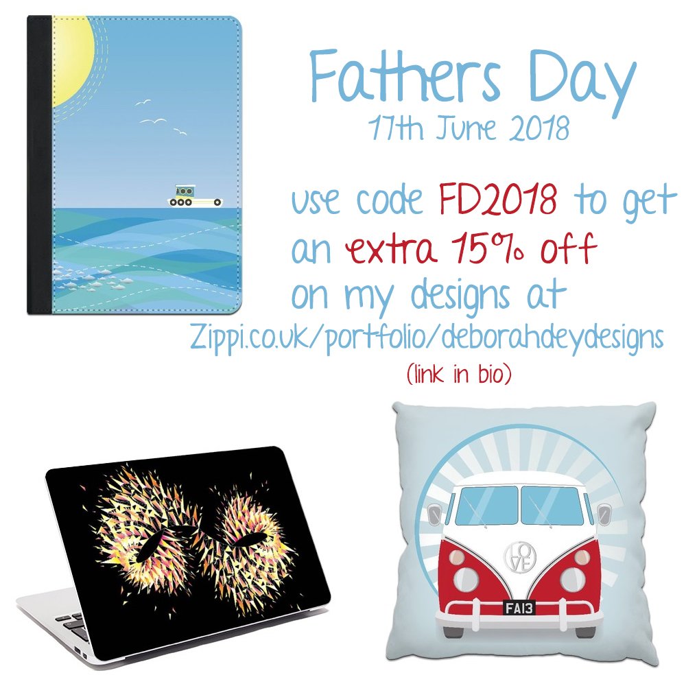 ddeydesigns's tweet photo. use code FD2018 to get an extra 15% off my designs on a variety of items at
https://t.co/jGyu1TgGTF #fathersday #fathersdaygifts #fishingboat #geometricdesign #campervan #cushions #laptopskins #ipadcovers #iphonecovers #mugs #coasters #zippi #keyrings #vectorart #digitalart https://t.co/jgzuPZuec2