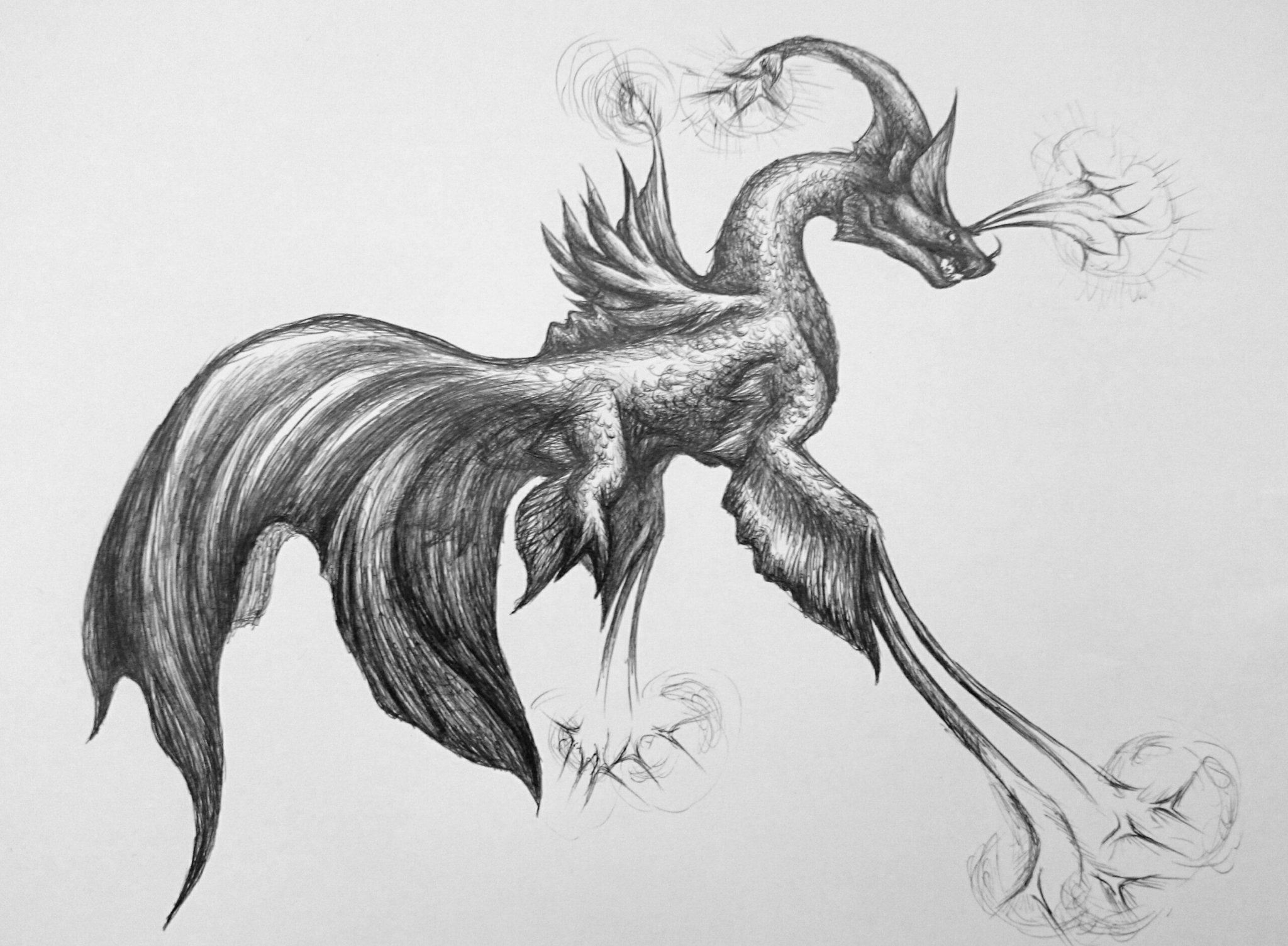 Twitter 上的 サウリプス𓅜𓆌𓆈 かなぁ り昔描いたオリジナルモンスターです 錦竜ミカガアウラ 金魚 線香花火 浴衣がモチーフの海竜種 Mh自作モンスター モンハン モンハン好きと繋がりたい イラスト好きな人と繋がりたい 絵描きさんと繫がりたい