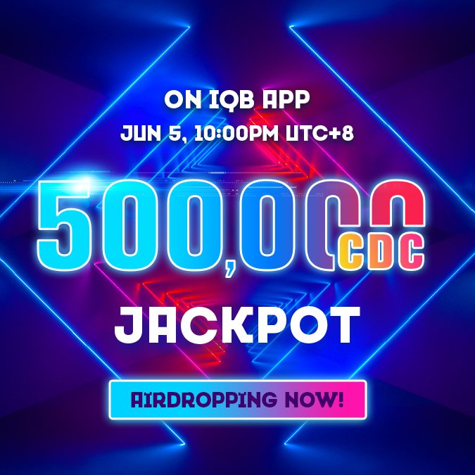 IQB_Official's tweet photo. CDC aims at reconstructing the global advertising market ecosystem. It will have the third game of IQB Live-trivia Airdrop CDC Special on IQB App at 10:00pm UTC+8, June 5. 500,000CDC jackpot with an estimated value of 4,000 USD will be distributed. @IQB_Official @CdcCdcofficial https://t.co/lOxI3jxBLV