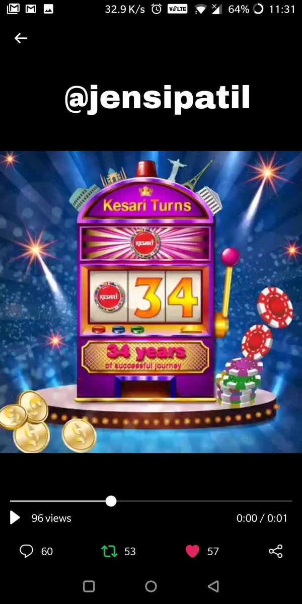 jensipatil's tweet photo. @Kesari_Tours Check out my screenshot team. Congratulations on completing 34 years of successful journey. 
#KesariTurns34  
#ScreenshotandWin
#KesariTours
#ContestAlert
#ContestIndia https://t.co/72ueKCl79t