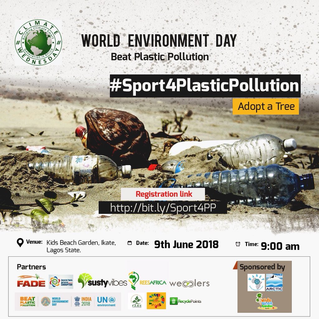 Hasshabie's tweet photo. If u cant #ReFuseIt , #ReUseIt #Mapit #Sport4PlasticPollution #BeatPlasticPollution #WorldEnvironmentDay #WED2018 @SustyVibes @SurprisingLagos @taiwoadewole @UNEnvironment @Dzennypha @lagospedia @PspOperators @Tpaeyne @LetsDoitNigeria @TamaraPosibi @Acleanerlagos https://t.co/ZUXYkvJayD