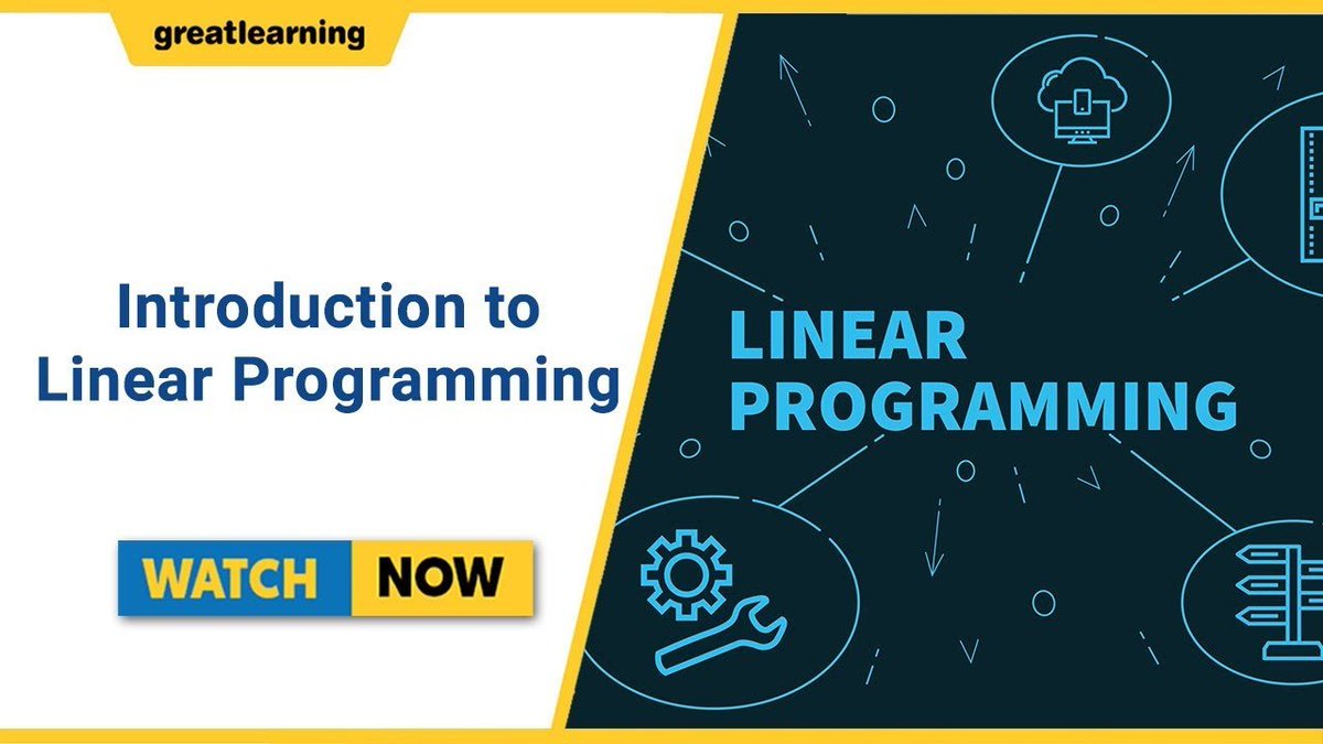 Great_Learning's tweet image. buff.ly/2JeNjAP Dr. P.K. Vishwanathan takes you through the introduction of #LinearProgramming. Watch, learn, share.