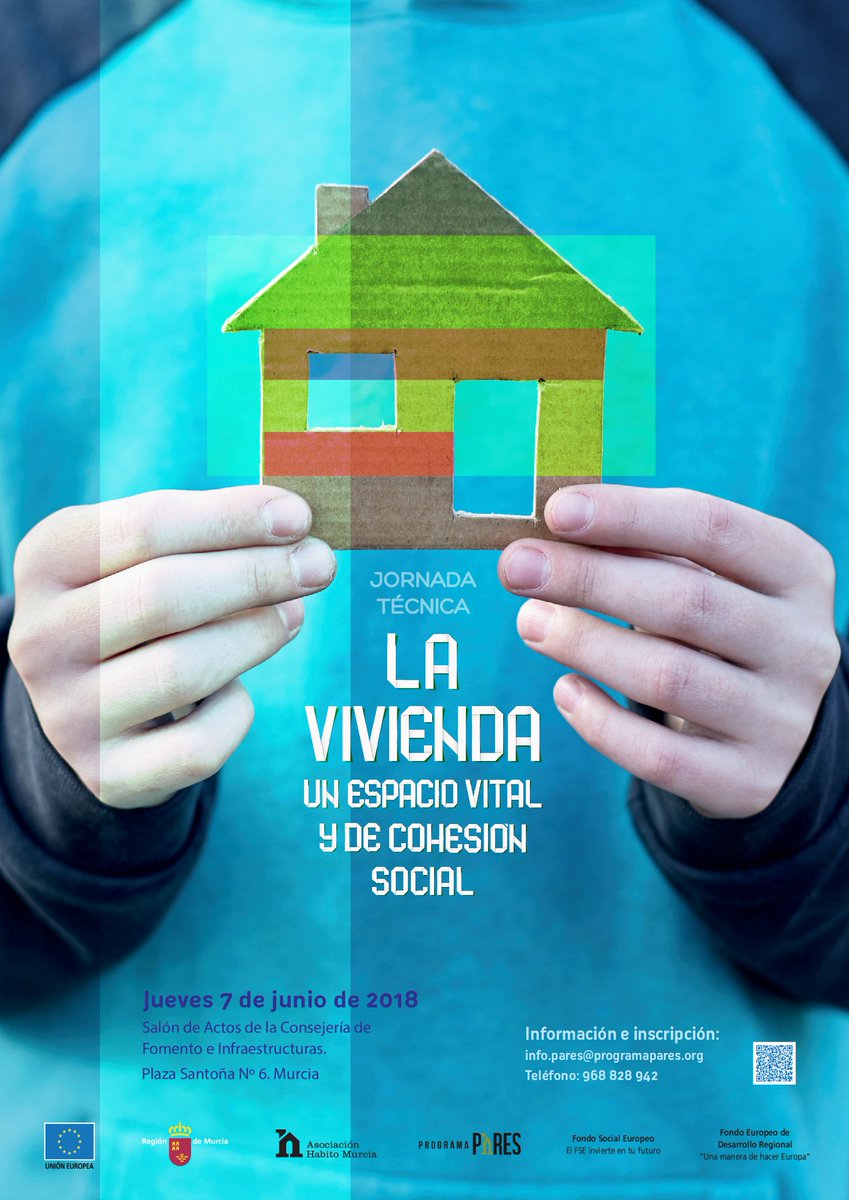 EAPNMurcia's tweet photo. Programa y cartel de la jornada técnica: “La Vivienda, un espacio Vital y de Cohesión Social” organizada por la Asociación Habito de Murcia. https://t.co/nmGhTQhhRe