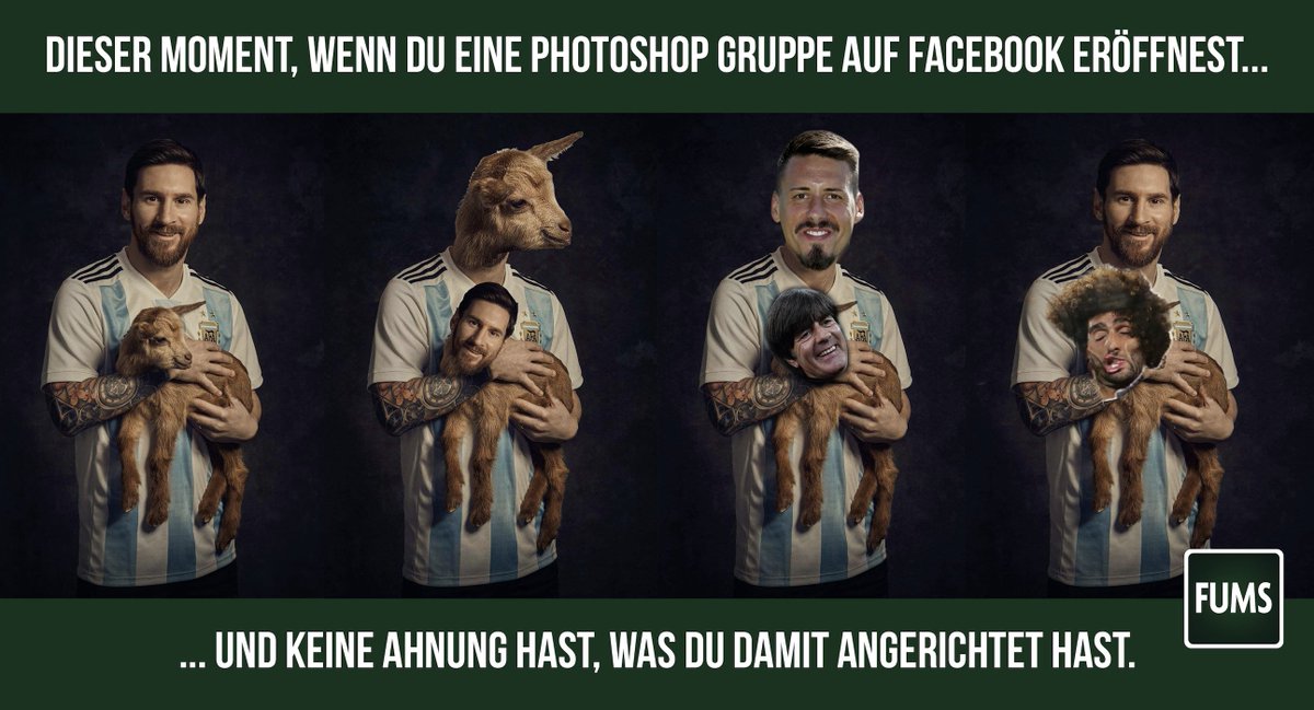 fums_magazin's tweet image. G.O.A.T. 😂😂😂😂😂

____
#Messi #Wagner #Löw #Fellaini #GOAT #PHOTOSHOPBATTLE #WM2018