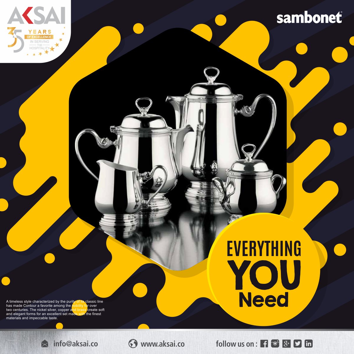 Sambonet : serving Italian excellence since 1856
#tuesday #aksaicreations #aksai #luxury #style #niche #35yearsofexcellence #Itlay #flatware #tableandservice #kitchen #Homebar #HomeDecor #staytuned