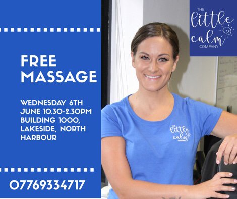 LakesideCampus's tweet photo. Who's excited for @thelittlecalmco to be back on campus tomorrow giving away free massages?! 

We know that we are! 👐

Pop on down during a break or reward your employees. https://t.co/4l2N6m6loI