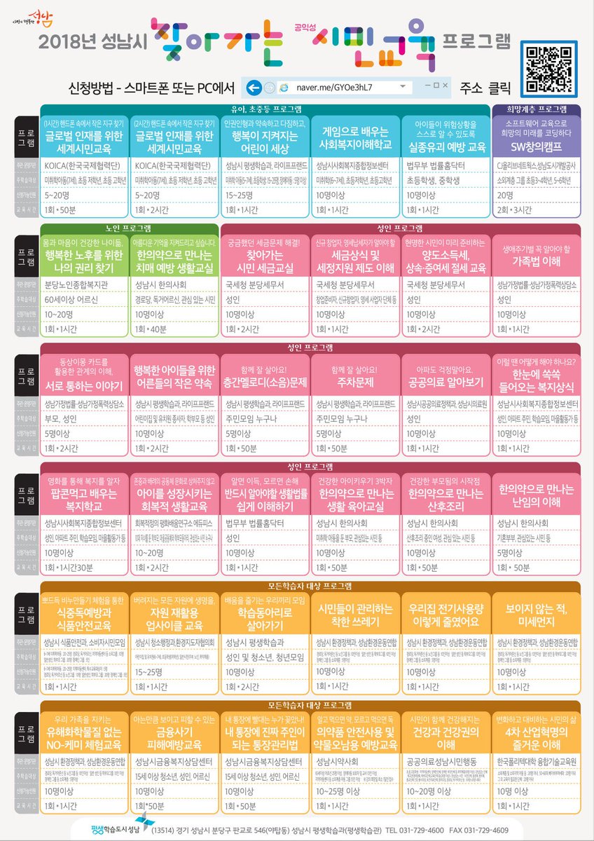 123123_city's tweet image. #성남시 찾아가는 #공익성 #시민교육 
건강, 보건, 환경, 복지 등 36개 프로그램이 여러분을 기다리고 있습니다. 신청자가 원하는 장소로 찾아가는 교육이니 많은 신청 부탁드립니다.
#찾아가는공익성시민교육 #성남 #성남시