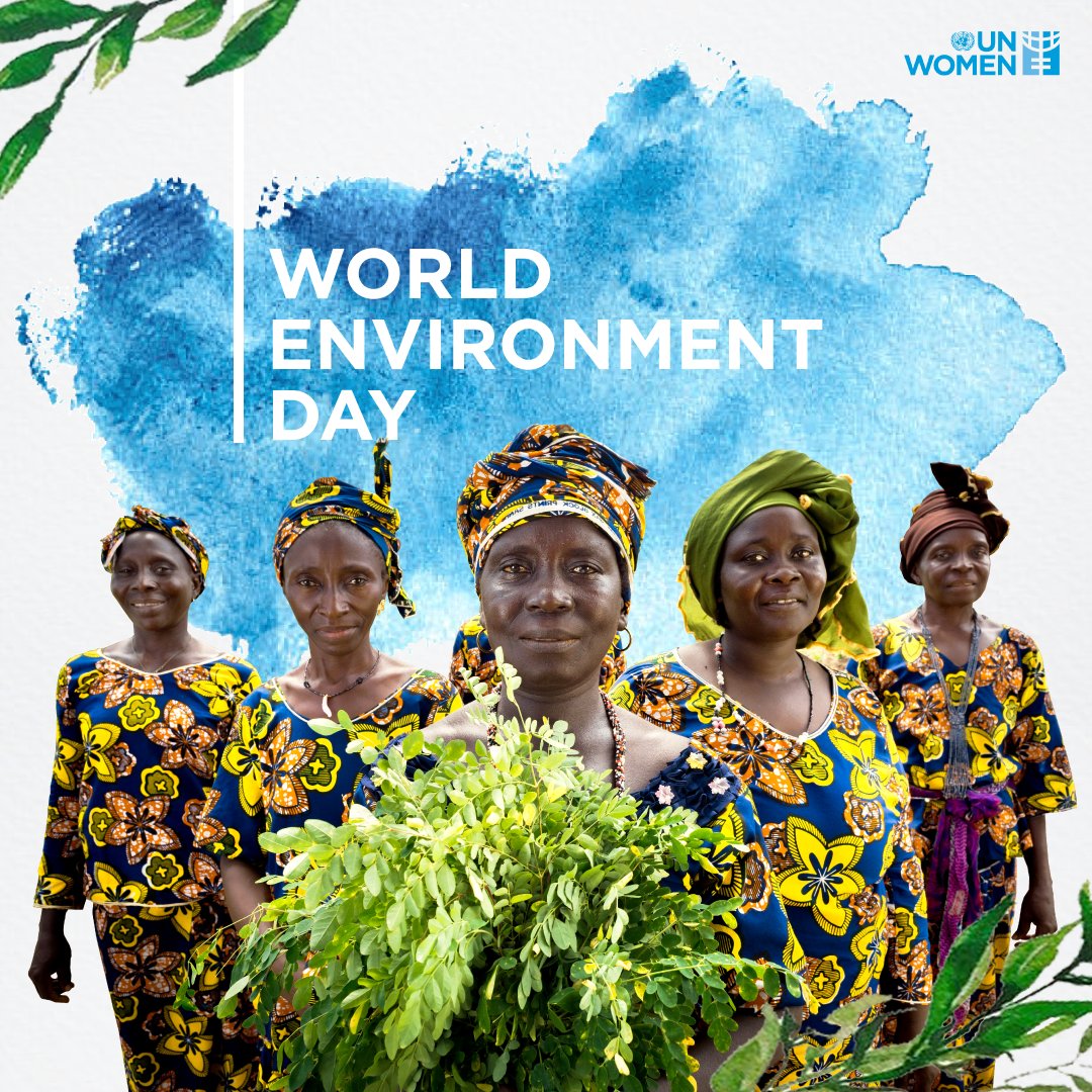 🌏 Happy #WorldEnvironmentDay! 🌱
For a greener and more sustainable future, women and girls must be part of the solution. v <a href="/UN_Women/">UN Women</a>
