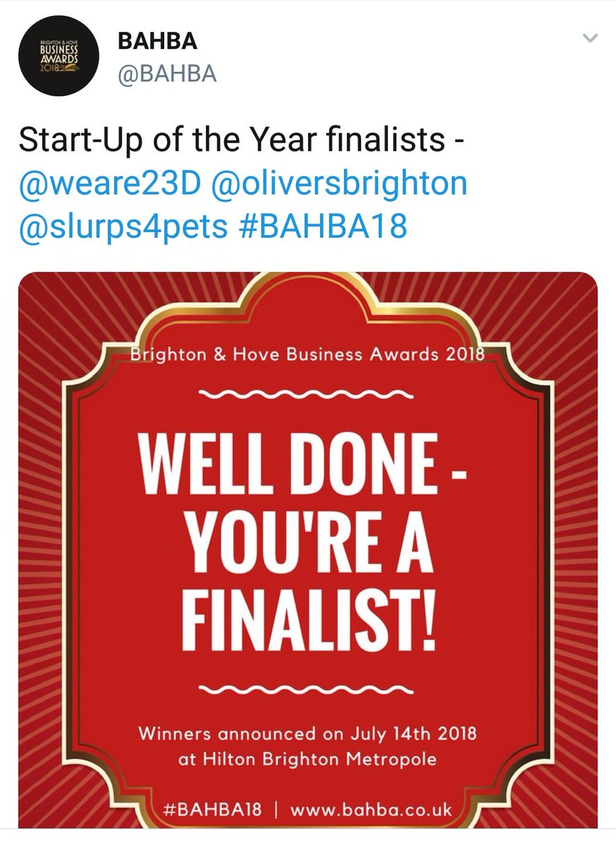 oliversbrighton's tweet photo. I've been nominated for 2 awards! 🏆😍🏆 @BAHBA #BAHBA18

Thank you to every single #Witch or #Wizard that has left me a review on Facebook, Google or Tripadvisor! 🌟🌟🌟🌟🌟

#brighton #sussex #harrypotter #award #eastsussex #hove https://t.co/QRTqG04ti9