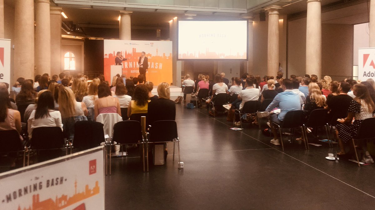HeikeBedrich's tweet photo. @The MorningBash München #AdobeAdCloud @OnlineMarktn_de #DSGVO #CustomerCentricity #Trends https://t.co/P25HJmzmzr