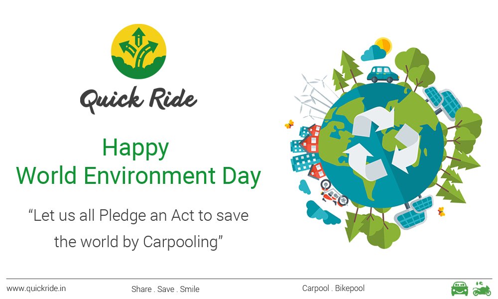 QuickRidein's tweet photo. Save our Environment by Carpooling on Quick Ride. Happy World Environment Day!
#WorldEnvironmentDay #WEDay #Environment #CarpoolToWork #GoGreen #SaveEnvironment #JoinInitiative #PreventCO2 #Enteprise #Carpool #RideShare #BeatPlasticPollution #PlantTrees #ReducePollution #Traffic https://t.co/Jee2ncMPxp