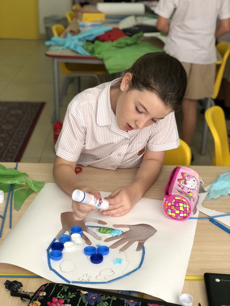 VHPS_Year5's tweet photo. 5Y have been busy for #RandomRamadan creating a 3D #EarthDay2018 poster using recyclable materials. Next, they will be writing a VHPS Earth day poem! #vhpsthelittlethings #offroad https://t.co/xSYIv5vJd4