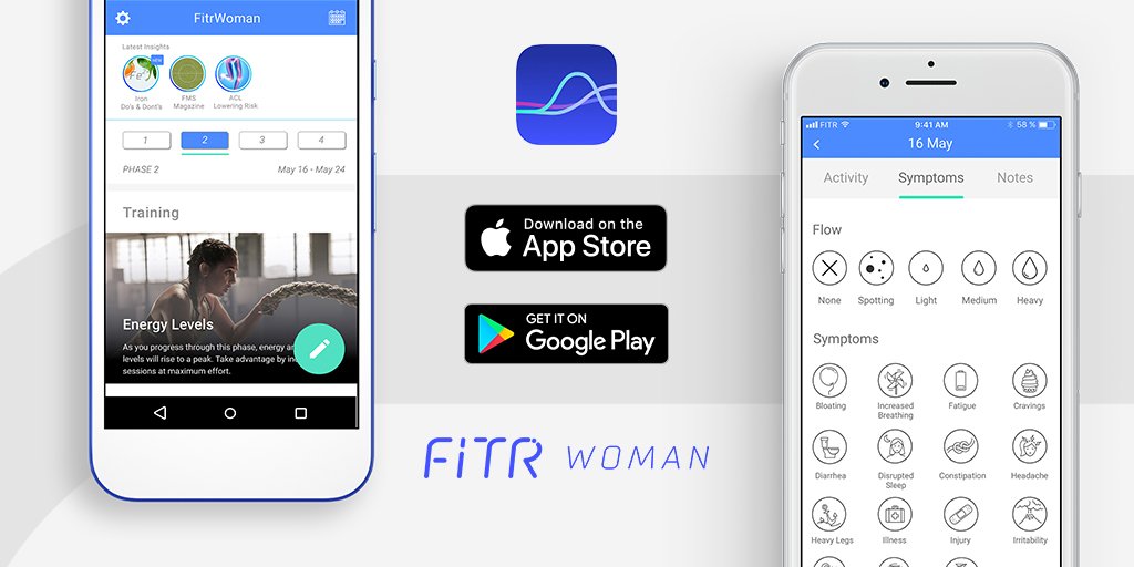You spoke.. we listened! Today we launch FitrWoman2.0 on iOS and Android filled with new features #tracking #training #nutrition #insights #menstrualcycle

App Store: ow.ly/ROXr30khQHg  
Google Play: ow.ly/5cqh30khQIb
