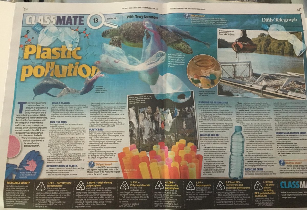 winter1996mad's tweet photo. Found this great resources within the local newspaper today! 🗞️ Its important that we be mindful of our plastic waste, its damaging our oceans 🌊 
#UoNTeach #zerowatse https://t.co/oMPsomBHPq