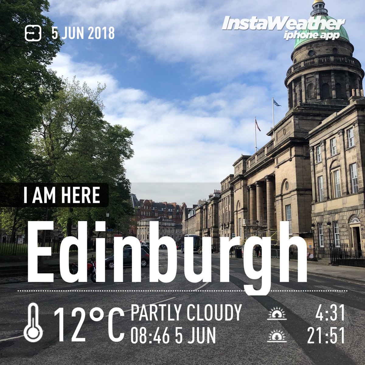 Lovely morning in the capital - walking to Cabinet through #CharlotteSquare @WindyWilson88