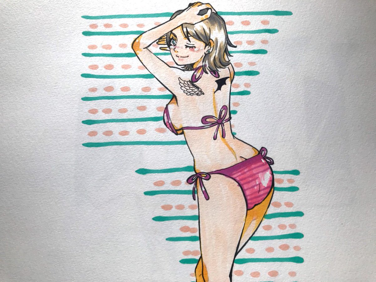 小島みゆ 8 みゆぴな 2次元グラビア 今週は グラビアポーズを描いていくよ イラスト 女体