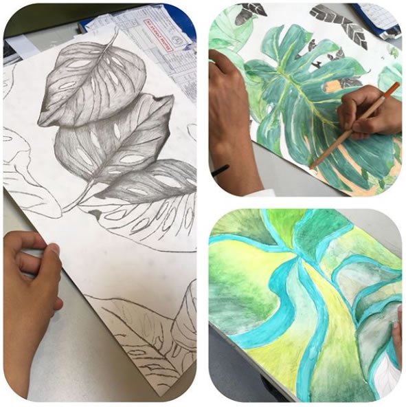 GeorgeSalterAc's tweet photo. Year 9 work in progress - Leaves project final outcomes! https://t.co/jHdh5vgFvb