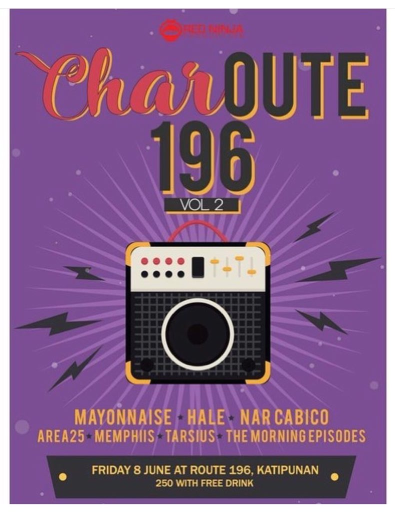 LNBuddies_twt's tweet photo. 3 days to go til #ChaRoute196 Vol 2 π
You wouldnβt want to miss the awesome lineup:
@TheMorningEpsds
@iamJensenGomez (Memphiis)
@halemusicph
@mayonnaisemusic
@narcabico
@area25music
@Tarsiusmanila
See youuuuuu! π€π» https://t.co/V38qUiLmSP